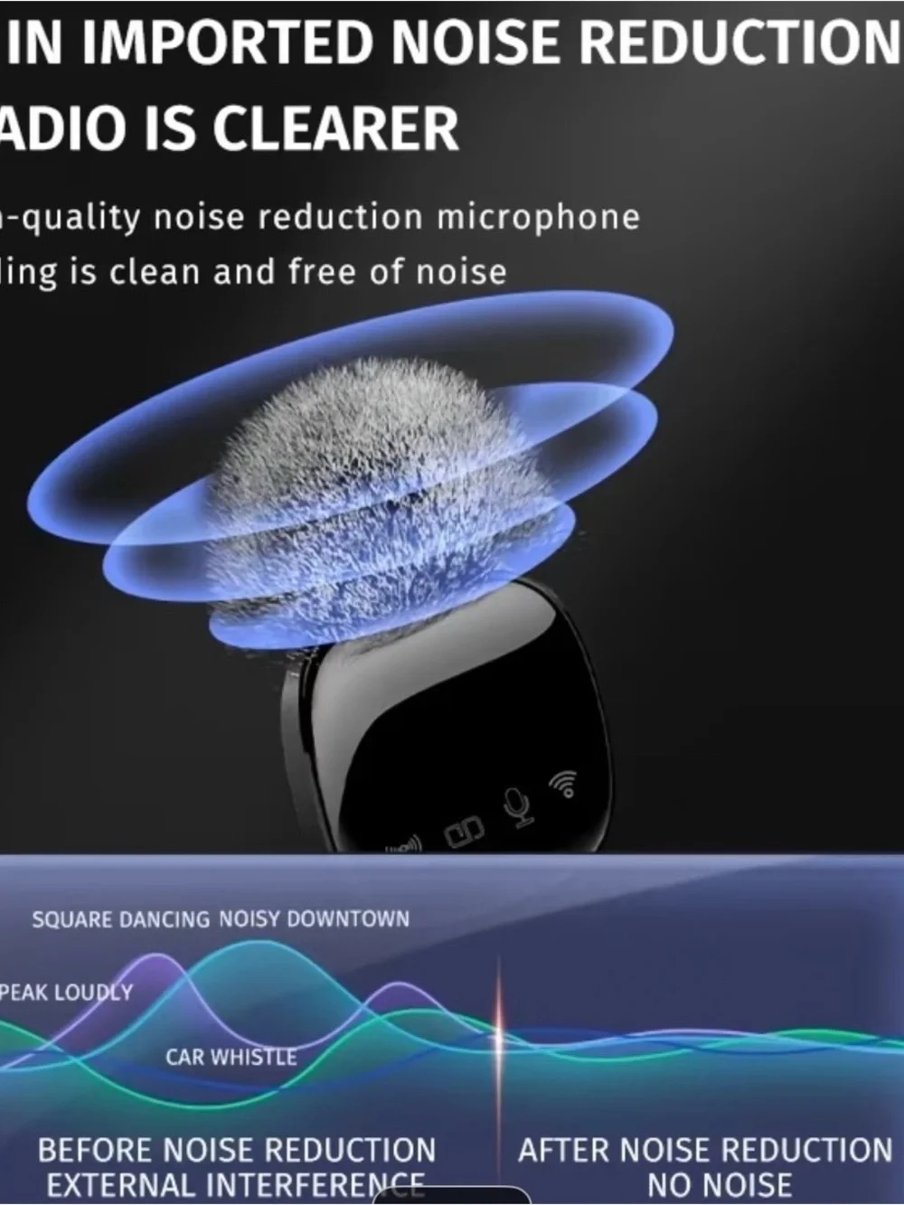 Unique Portable Microphone, for iOS Wireless Lapel Mic lightning ⚡️ plug input